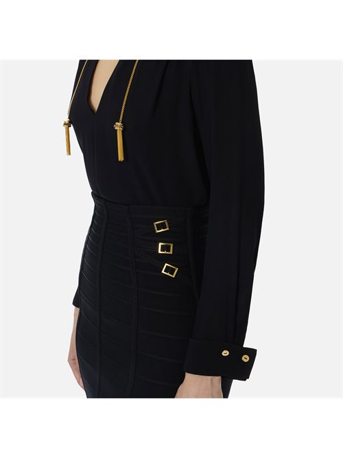 Camicia in georgette con dettagli gioiello ELISABETTA FRANCHI | CA15962E2/110